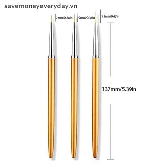 [savemoneyeveryday] 3 Bộ cọ lót móng tay nghệ thuật sọc kiểu Pháp Đầu 3D Lót Bút vẽ DIY Bút vẽ Uv Gel Brush Bút vẽ Dụng cụ làm móng tay Salon [vn]