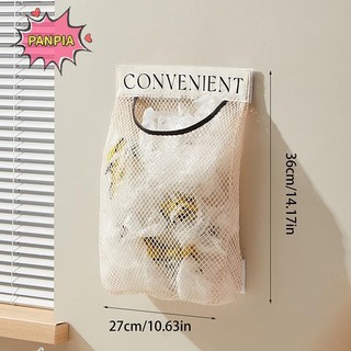 Pnpia 1 Túi Lưới Bảo Quản Nhà Bếp Túi Đựng Rác Treo Tường Dụng Cụ Bảo Quản Dung Tích Lớn Túi Bảo Quản Bao Bì Túi Nhựa Boutique