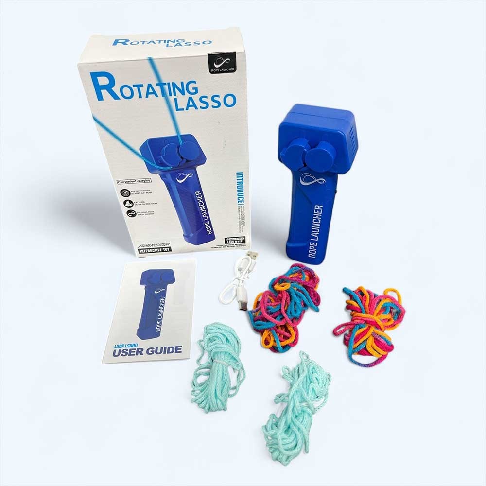 Launcher Loop Fidget Toy,Rope Lasso Launcher,Zip String Rope with Built-in UV Blacklight String Shooter Toy