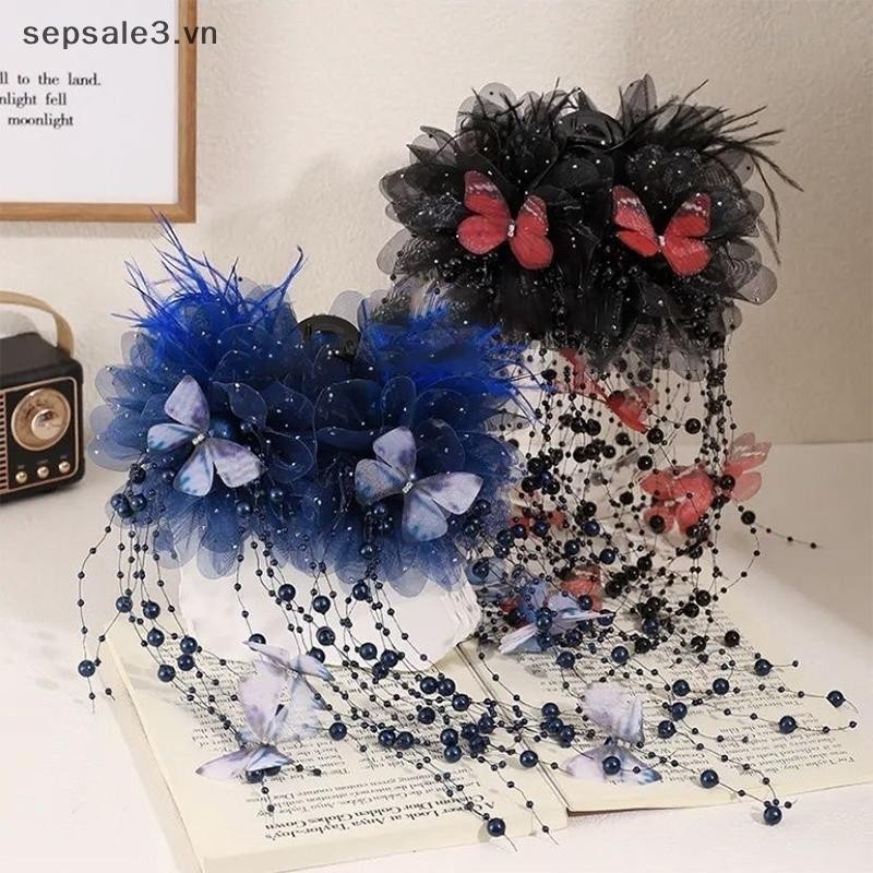 # VN # Fashion Fairy sel Hair Claw Kẹp Tính Khí Lưới Móng Vuốt Hoa Kẹp Nữ Mũ Phụ Kiện Tóc.