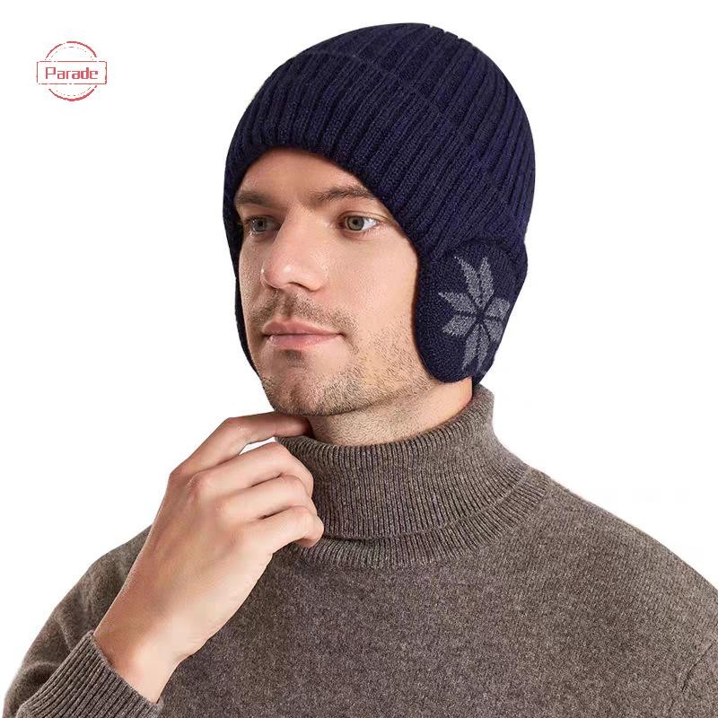 Cuộc diễu hành Mới Unisex Mùa Đông Mũ Dệt Kim Có Earflap Mũ Beanie Thời Trang Dành Cho Nam Nữ Ngoài Trời Cổ Điển Giữ Ấm VN