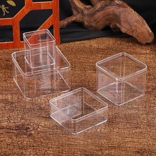 [Gou] Hộp Kẹo Nhựa Vuông Thực Phẩm Trong Suốt Bao Bì Kẹo Cưới Hộp Nhựa Có Nắp VN