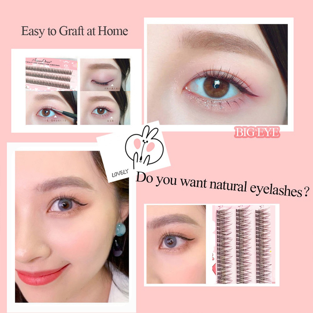 Cụm đơn Lông mi phân đoạn Fairy Look Quick & Easy DIY Cosplay Lông mi giả