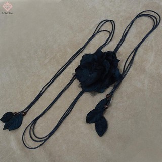 [PCWKKef] Voan Hoa Lớn Thắt Nút Dây Thắt Lưng Mỏng Thắt Lưng Nữ Thời Trang Dây Thắt Lưng Dài sel Váy Trang Trí Áo Len Mới