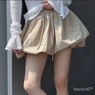 Nữ Mini Bong Bóng Váy Thường Ngày Mùa Hè Màu Trơn Co Giãn Dây Rút Váy Đi Biển Câu Lạc Bộ Kỳ Nghỉ Dạo Phố