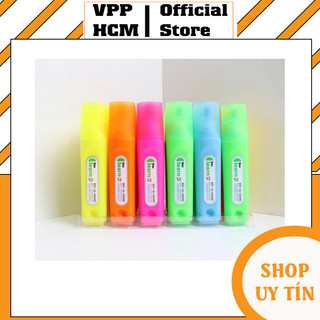 [Combo 4 Cây] Bút dạ quang Flex HL002 Màu mực tươi sáng, ngòi 5mm