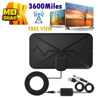 Ăng-ten TV thông minh MeiShao Ăng-ten TV kỹ thuật số 4K 25dB Kỹ thuật số DVB-T2 1080P Trên không có bộ khuếch đại tăng cường cho Motorhomes Thuyền cắm trại