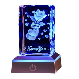Đồ thủ công pha lê Đồ trang trí Hoa cẩm chướng Hoa hồng Đèn ngủ Trang trí nhà cửa Trẻ em 24.12.21
