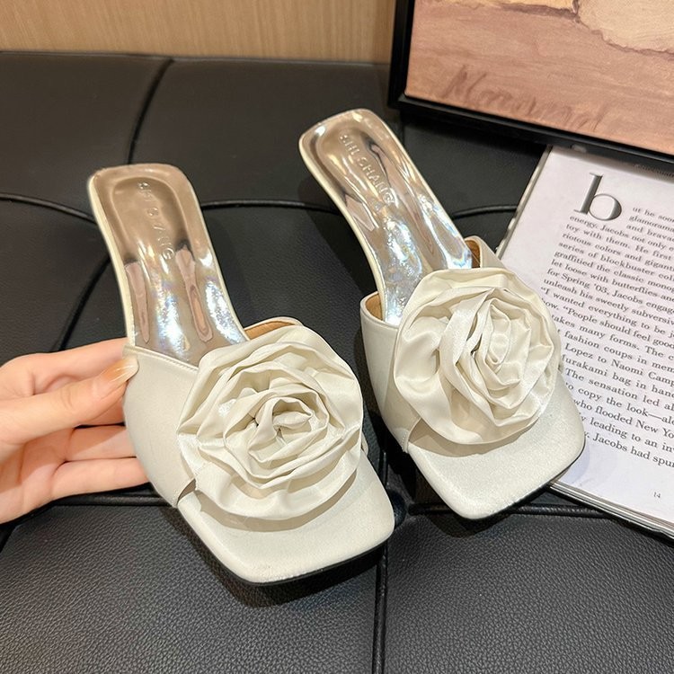Dép Sandal Hoa Thanh Lịch Dép Cao Gót Pháp