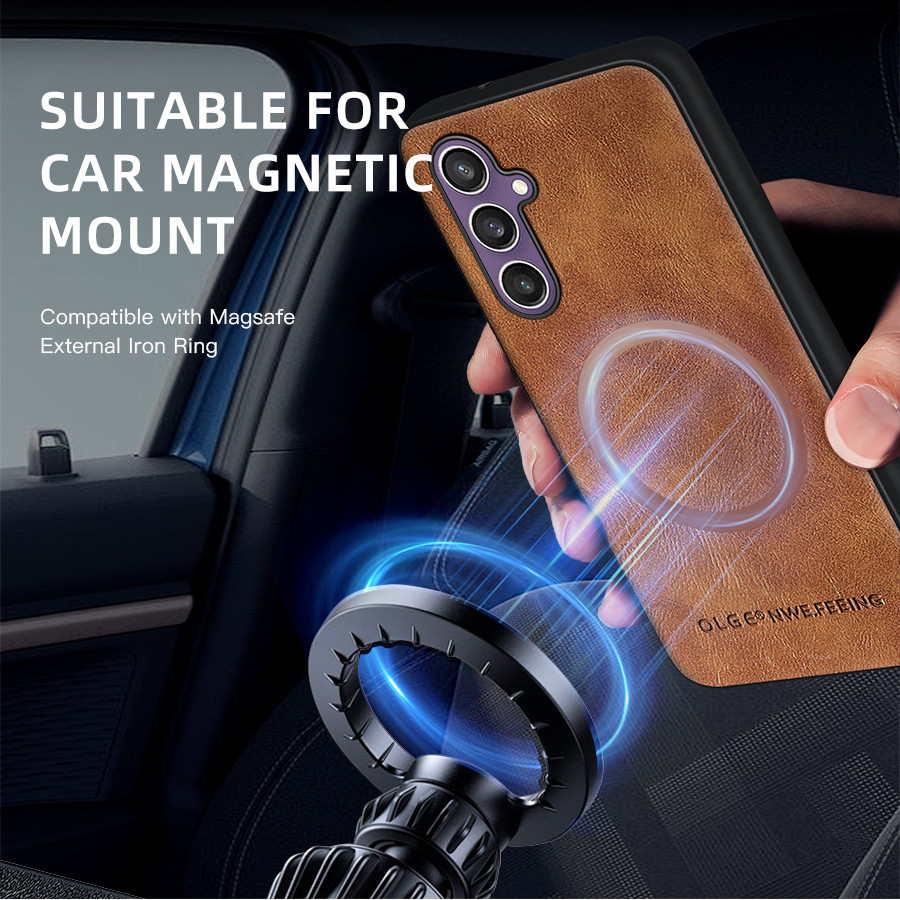 Ốp Điện Thoại Da Fuax Cho Samsung Galaxy S25 Plus S23 S24 FE S22 S21 S20 Note 10 20 Ultra Cover