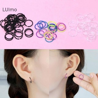 Luimo 30 chiếc / hộp Nữ Vintage Tròn Nhựa Vòng Bông Tai nhiều màu sắc chống dị ứng thanh nhựa nhỏ, vô trùng, đóng hộp SBS