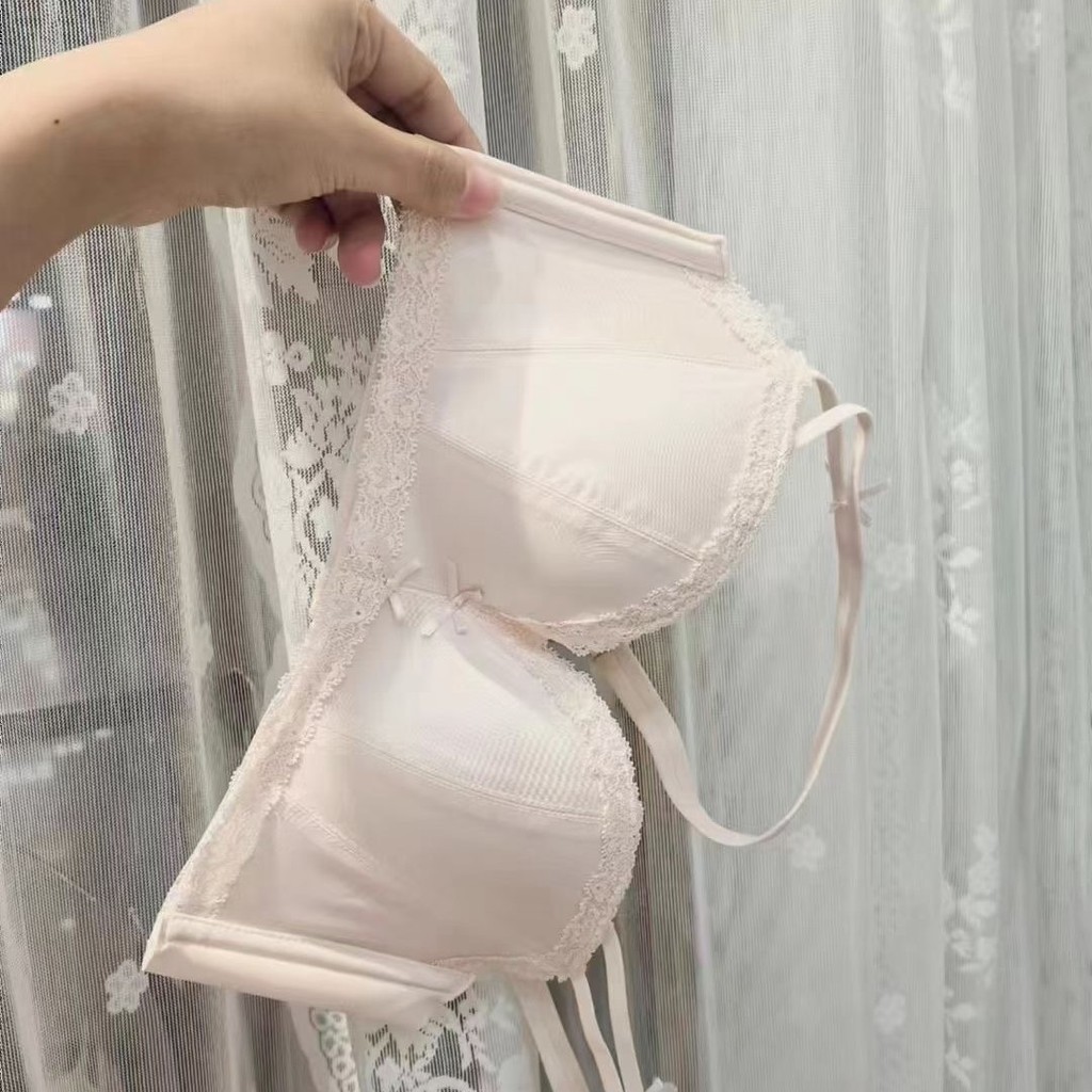 Liền Mạch Satin Vừa Mỏng Cốc Quần Lót Ngọt Ngào Tập Hợp Thoải Mái Thoáng Khí Liền Mạch Không Vòng Thép