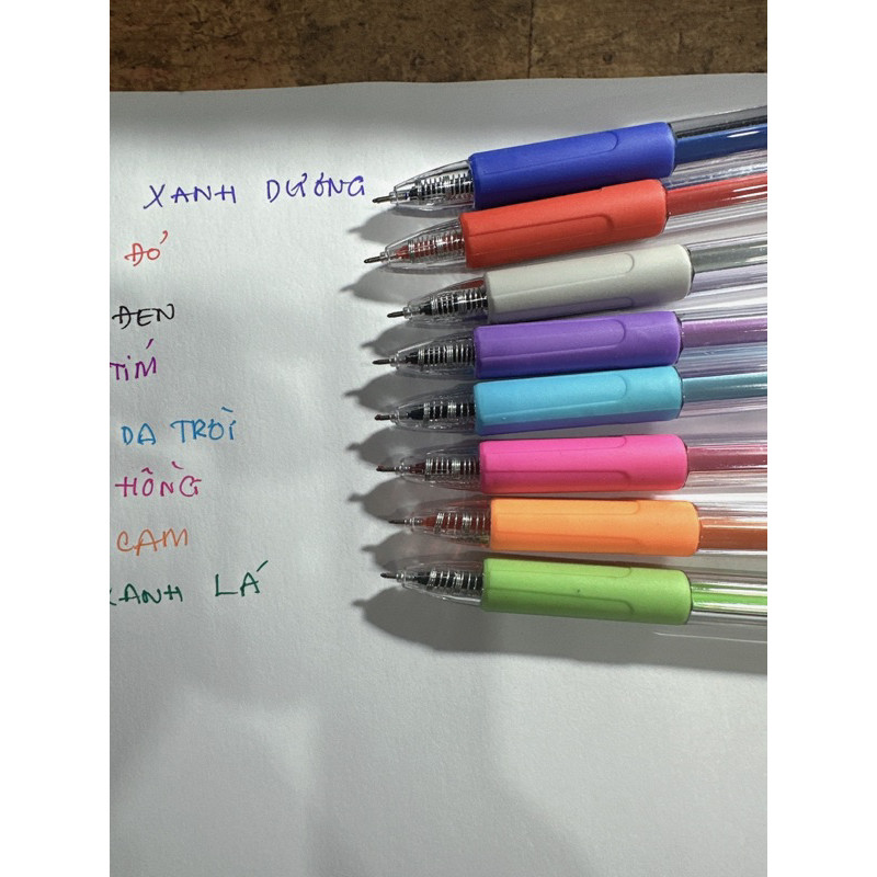 [ VĨ 8 CÂY] Bút bi gel bấm Chosch 8 màu CS-8698., trang trí sổ bullet, thư pháp lettering.