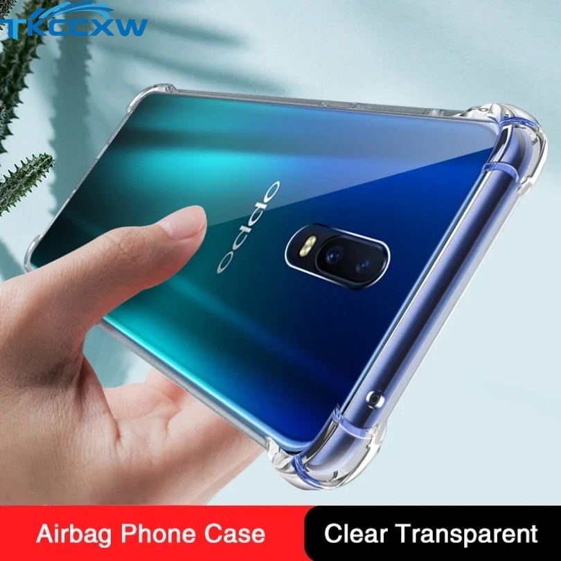 Ốp Điện Thoại Di Động Túi Khí Chính Hãng Cho OPPO R17 RX17 R15 Pro Neo R15X R11 R11S R9 R9S Plus Funda Ốp Lưng Silicon Trong Suốt Sang Trọng