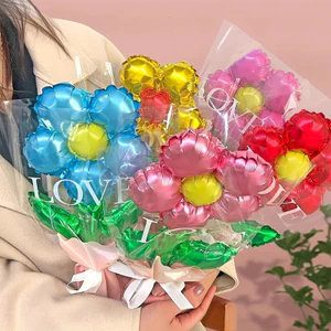 Hoa Hồng Ballons Hoa Bó Hoa Ngày Lễ Tình Nhân Ballon Bó Hoa Lá Nhôm Trang Trí Đám Cưới