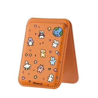 Ví họa tiết động vật hình trái đất cho iPhone 16 15 14 13 12 pro Max 16Plus Giá đỡ điện thoại thẻ cho vỏ bỏ túi