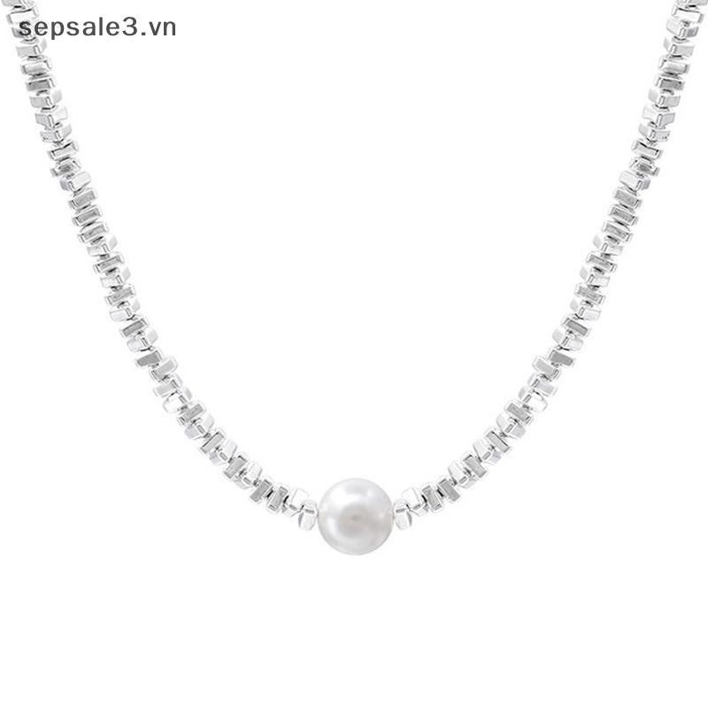 # Vn # Vòng cổ mặt dây chuyền ngọc trai bạc vỡ Dây chuyền Opal Nữ sáng bóng Tính khí Trang sức Vòng cổ Vòng cổ Vòng cổ Trang sức đám cưới Quà tặng sinh nhật.