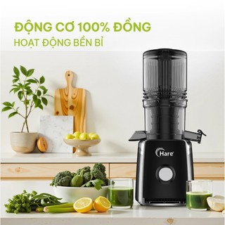 Máy ép chậm Hare HR SJ6388 công suất 300W 2 cốc chứa, ép kiệt 99% bảo hành 12 tháng