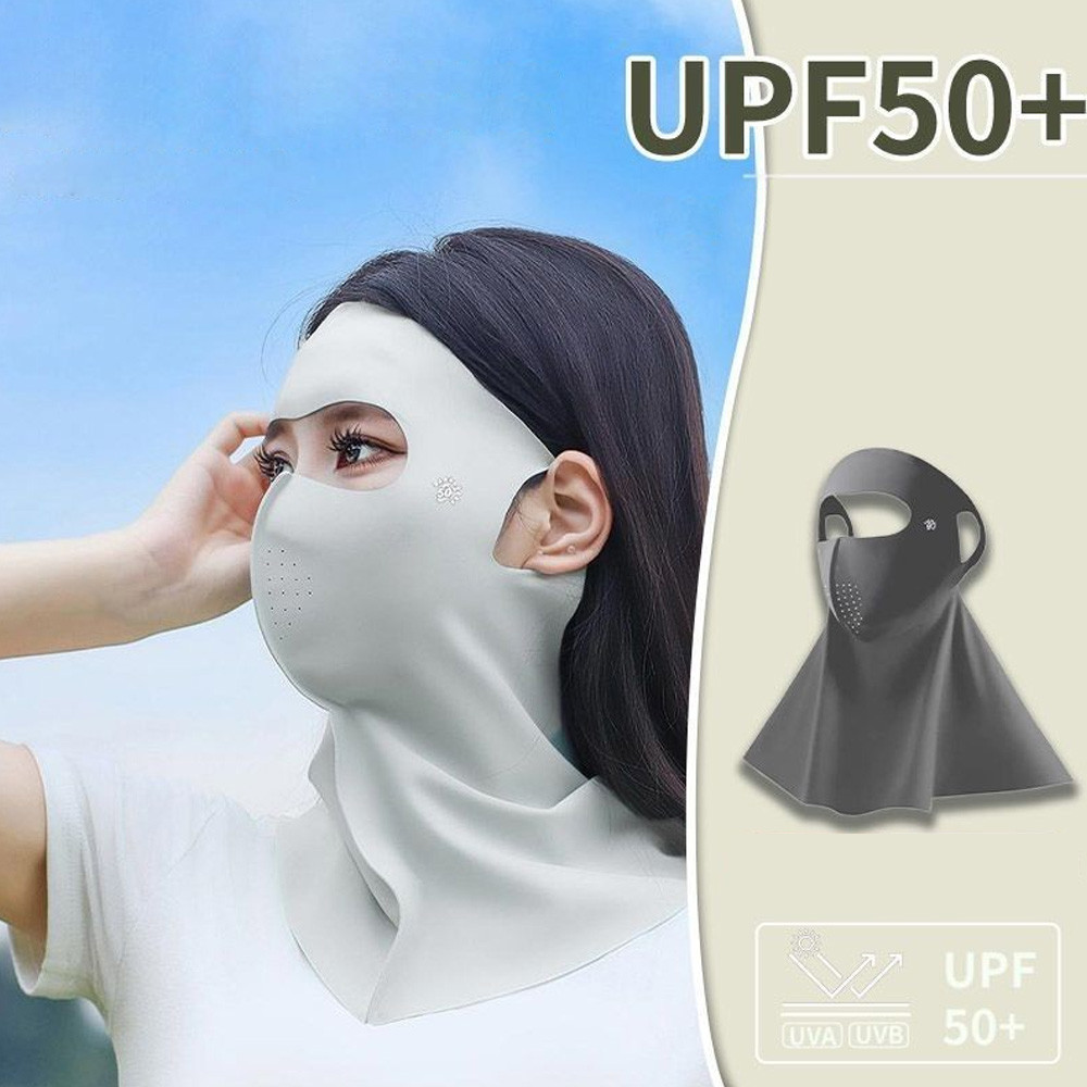 Mặt nạ chống nắng làm mát bằng đá 3D UPF50 +, Vỏ bọc mặt phù hợp với lỗ thông gió ẩn, Bảo vệ tia cực tím chống bụi cho các hoạt động ngoài trời hàng ngày