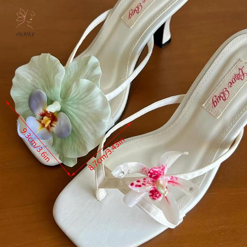 HNKMP Bohemian Nhiều Màu Sắc Dép Hoa Phụ Kiện Bướm Phong Lan Khóa Giày Trang Trí Trên Hoa Ngọt Ngào Phụ Kiện Giày.