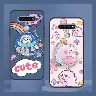 Ốp Điện Thoại Hoạt Hình Dễ Thương Cho LG Q51 TPU Chống Bụi Bẩn Trôi Cát Đơn Giản Bảo Vệ Cát lún Chống Va Đập Xoay Chân Đế Thiết Kế Thời Trang Vỏ Mềm Chống Bụi Lấp Lánh Chống Thấm Nước