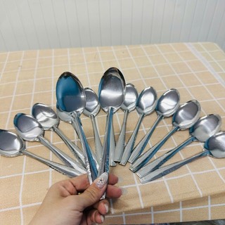 [Giá Xưởng] Combo 10 Thìa muỗng súp nhọn inox chuyên dùng bán cơm sườn, suất ăn công nghiệp