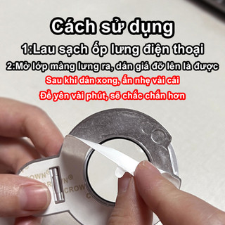 Giá đỡ điện thoại từ tính kim loại gập gọn dán 3M hút nam châm cho iPhone Samsung Xiaomi OPPO