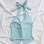 Áo Crop top cổ chữ V ESSENCEH, Áo cổ dây gợi cảm không tay, Quần áo Y2K ngọt ngào Dây đeo lưng không tay mùa hè