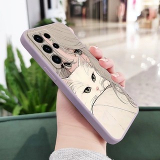 Ốp Điện Thoại Silicon Mềm Chống Sốc Cho Vivo X200Pro Mini X60 X70 X90 X100 Pro S1 Pro Beauty And Cat Cover