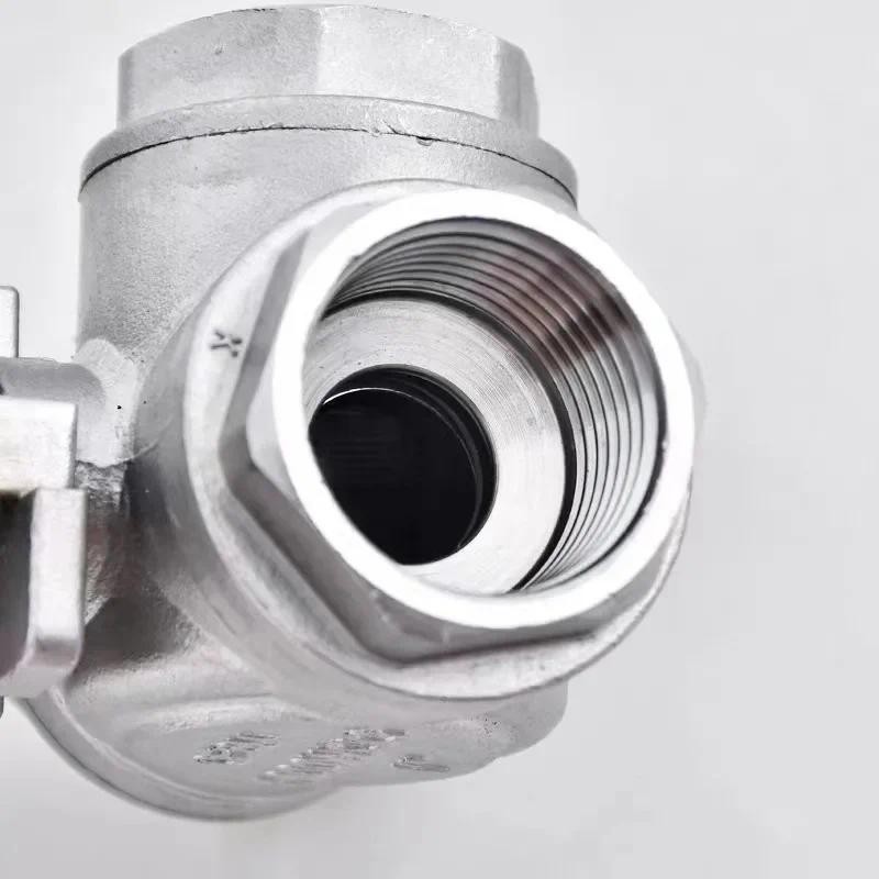 Van bi ba chiều bằng thép không gỉ 304 có khóa công tắc L / T loại một trong và hai ra công tắc van dây bên trong 6 / 4 phút