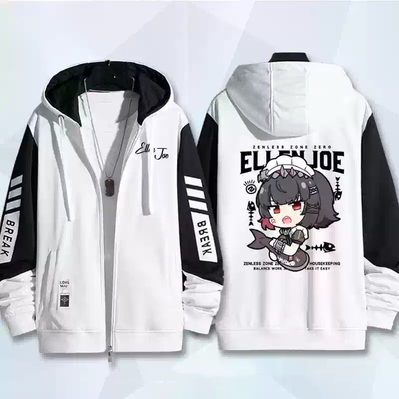 GC12 Zenless Zone Zero Ellen Joe anime Dây Kéo Áo Khoác Áo Unisex Top GC12