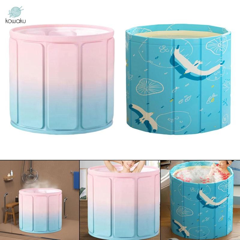 Bồn tắm PVC gập di động cắm trại/nhà ở, có đệm, dùng cho trẻ em và người lớn