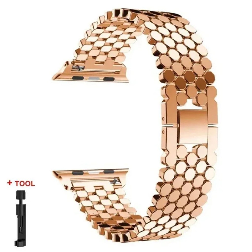 Dây đeo kim loại hợp kim cho Apple Watch Series11 / 10 46mm 42mm Ultra3 / 2 / 1 49mm 9 8 7 6 5 4 3 SE 45mm 40mm 41mm 44mm 38mm