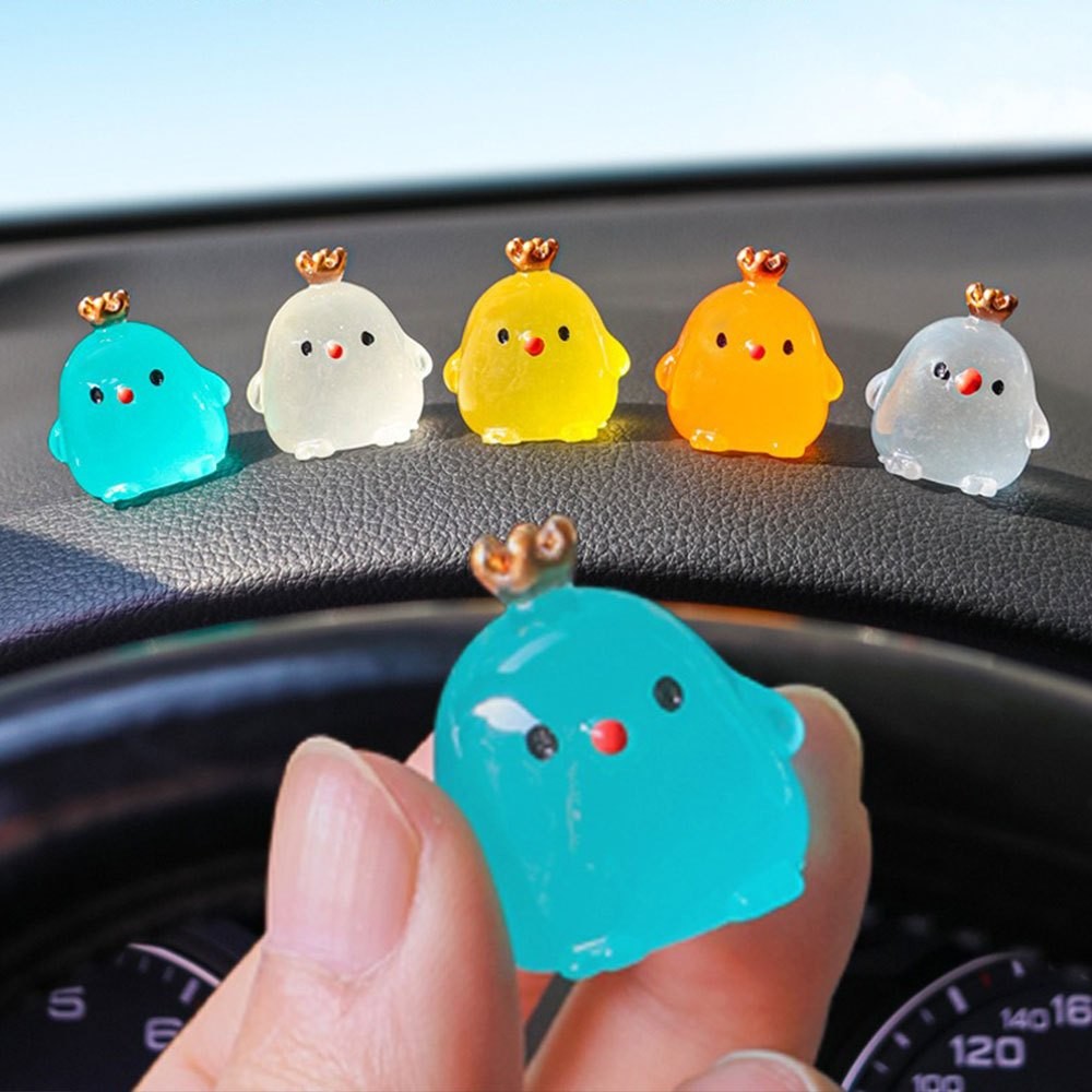 6 Chiếc Vui Nhộn Dạ Quang Thái Gà Con Xe Dash Trang Trí Xe Phía Sau Gương Trang Trí Phụ Kiện Nội Thất Cho Văn Phòng Tại Nhà