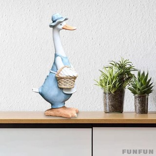 Thủ Công Vườn Tượng Nhựa Dễ Thương Vịt Điêu Khắc Sân Bãi Cỏ Trang Trí Ngoài Trời