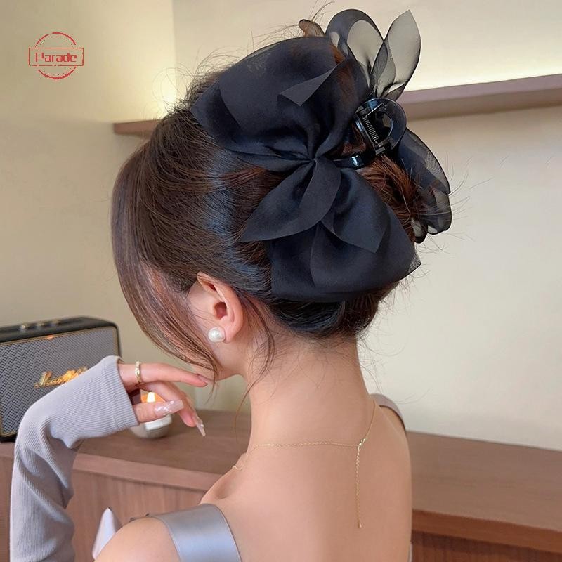 Diễu Hành Thời Trang Lưới Nơ Kẹp Nữ Đuôi Ngựa Bím Tóc Thanh Lịch Cô Gái Phụ Kiện Tóc Quà Tặng Kẹp Mũ VN