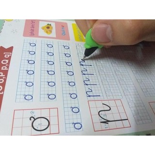 Combo 3 Cuốn Luyện Chữ Đẹp Bay Màu Thanh Nga Viết Chữ, Số, Nét - Gồm 3 Quyển, 6 ngòi bút, 2 Cá Cầm Bút