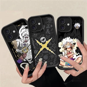 Ốp Điện Thoại Cho Iphone 16 Pro Max 15 14 13 12 11 Pro Max XR X XS 7 8 Plus SE 2 3 Vỏ Điện Thoại Di Động Gear 5 Nika Luffy One Piece Silicone Anime Mềm Chống Sốc Bảo Vệ Camera