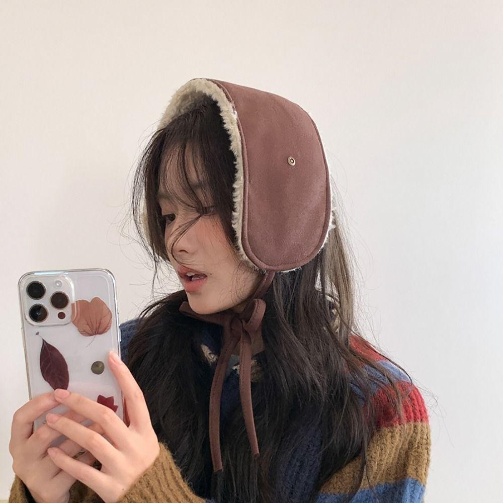 Máy sưởi tai NATURALHM, Bịt tai mềm mại Lambswool / Chamois, Vỏ tai bảo vệ lạnh ấm áp mùa đông