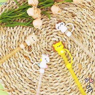 DTA Silicone Niêm Phong Ống Hút Cắm Có Thể Tái Sử Dụng Uống Bụi Hoạt Hình Phích Cắm Đầu Bao Phù Hợp Với Nhà Bếp Cốc DIY Phụ Kiện Bán Buôn PO