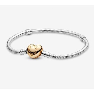 Hàng Spot 925 sterling bạc trái tim vòng tay tròn rắn đa kích thước