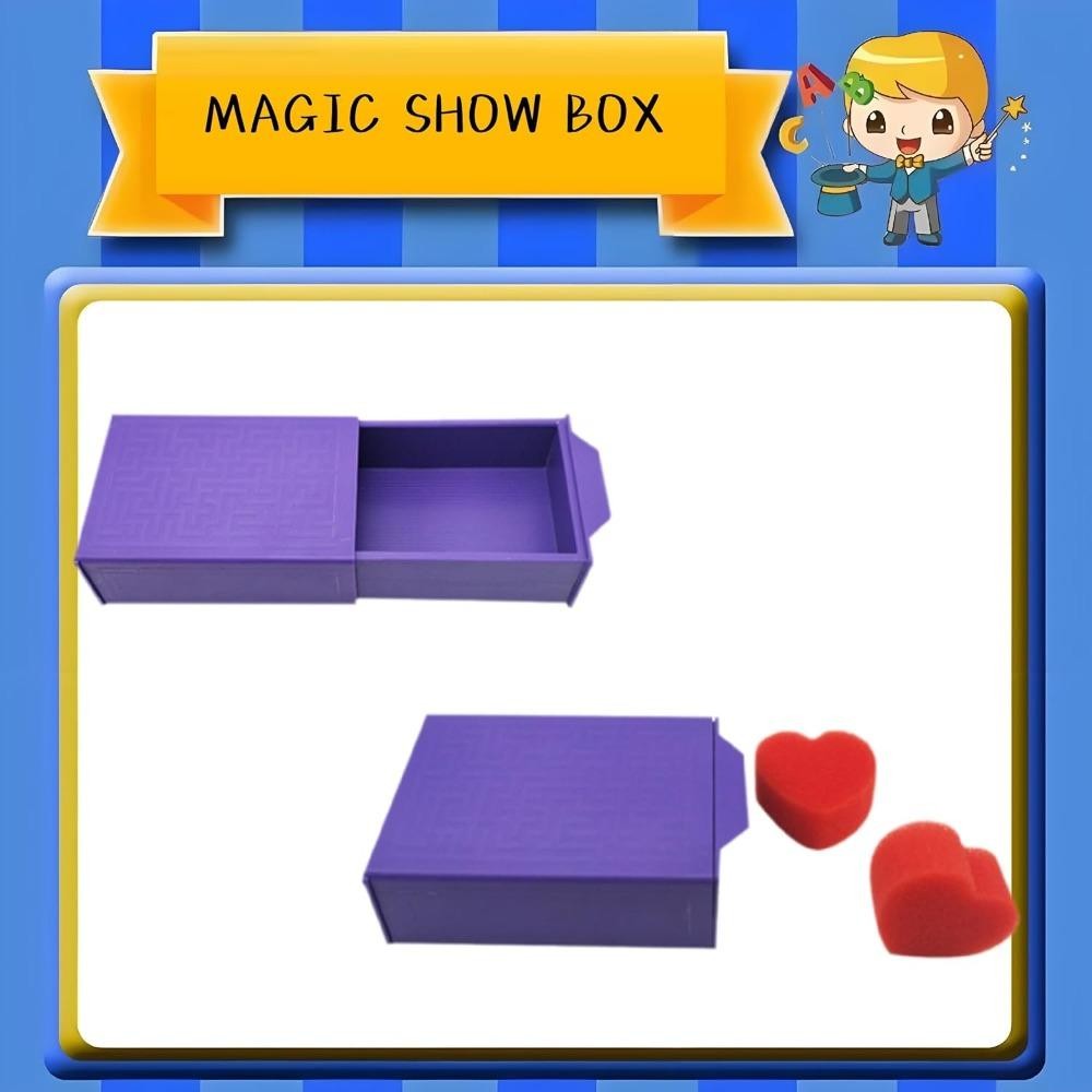 Hộp ma thuật SEYAWSON, Magic Purple Trick Performance Magic Biến mất Hộp, Trình diễn ma thuật bằng nhựa sáng tạo Đạo cụ chương trình ma thuật bí ẩn cho trẻ em Thanh thiếu niên