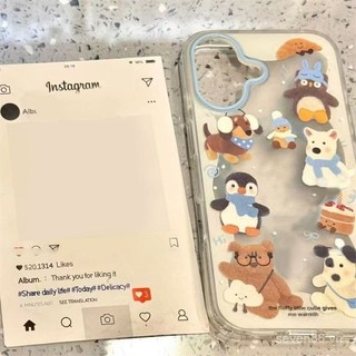 Ốp điện thoại giá đỡ chó con Tây Nguyên hoa hồng dùng cho iPhone 16/15promax/14 mẫu mới 13/12/11PRO thích hợp xsmax/xr sáng tạo plus chống rơi lỗ lớn bao toàn bộ vỏ bảo vệ SJX4