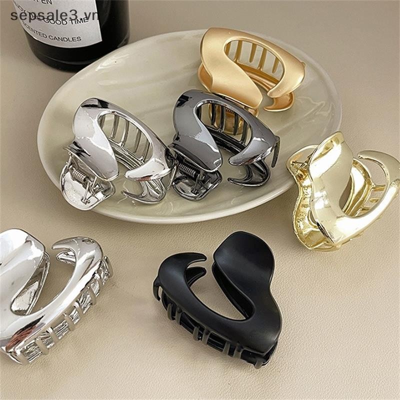 # VN # New Light Luxury Thời trang hình học không đều Kẹp tóc hình rỗng nâng cao Kẹp kim loại nhiều màu Phụ kiện tóc đơn giản.