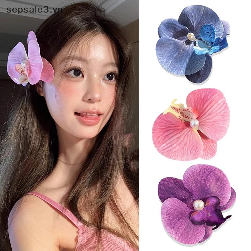 # VN # Phong Lan Ngọt Ngào Hàn Quốc Cho Nữ Kẹp Tóc Hoa Nhân Tạo Tóc Barrettes Kẹp Tiệc Cưới Mũ Phụ Kiện Quà Tặng.