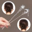 Kẹp tóc ngôi sao bằng đá ánh trăng BORAGETE, Kẹp tóc hình mặt trăng DIY, Kẹp tóc kiểu Trung Quốc cá tính dành cho nữ