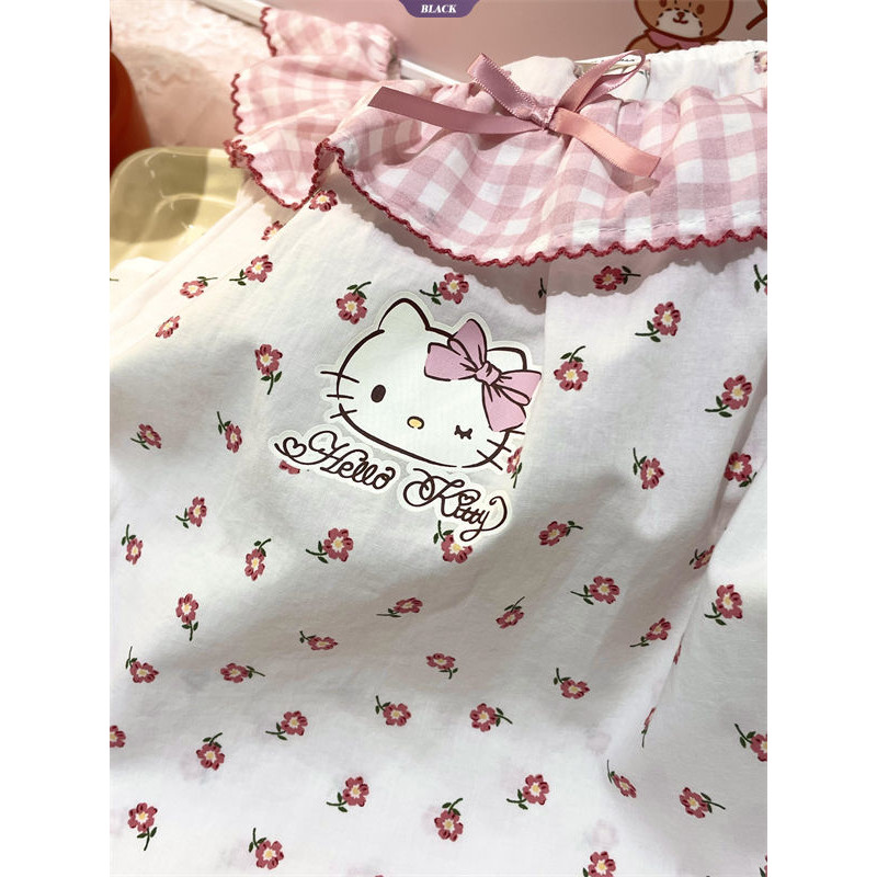 Váy HelloKitty Dễ Thương Và Ngọt Ngào Nữ Nhật Bản Mới Ins Phong Cách Mùa Hè Homewear Váy Ngủ [BL]