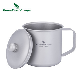 Boundless Voyage 360ml Cốc Cắm Trại Titan Có Nắp Nhẹ Du Lịch Cà Phê Trà Di Động Bền Một Lớp Dining Cốc