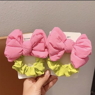 ✨Phong cách ngọt ngào Phong cách công chúa đang chạy trốn ~ Vòng tóc trẻ em Plum Jam Bowknot Phiên bản Hàn Quốc Thiết kế màu sắc tương phản cho trẻ em Phụ kiện tóc ngọt ngào Băng đô 25.4.28