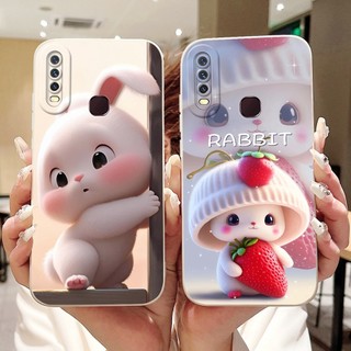 Dành Cho Vivo Y12 Y15 Y17 Y11 Y12i 1906 1901 1902 1904 1940 Mới Thỏ Mèo Hoạt Hình Vỏ Bảo Vệ Ống Kính Vỏ Điện Thoại Silicon Mềm